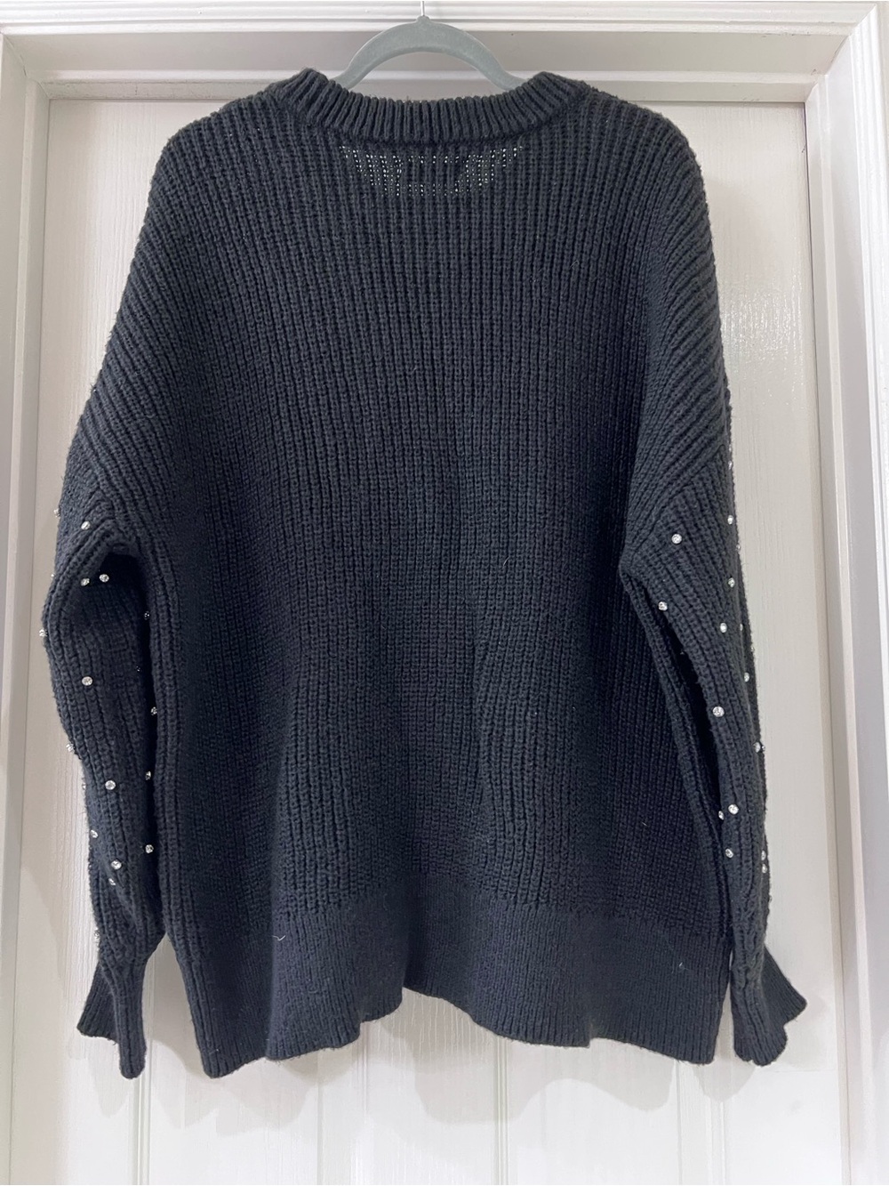 Black Jewel Embellished Knit Sweater - Picture 3 of 4